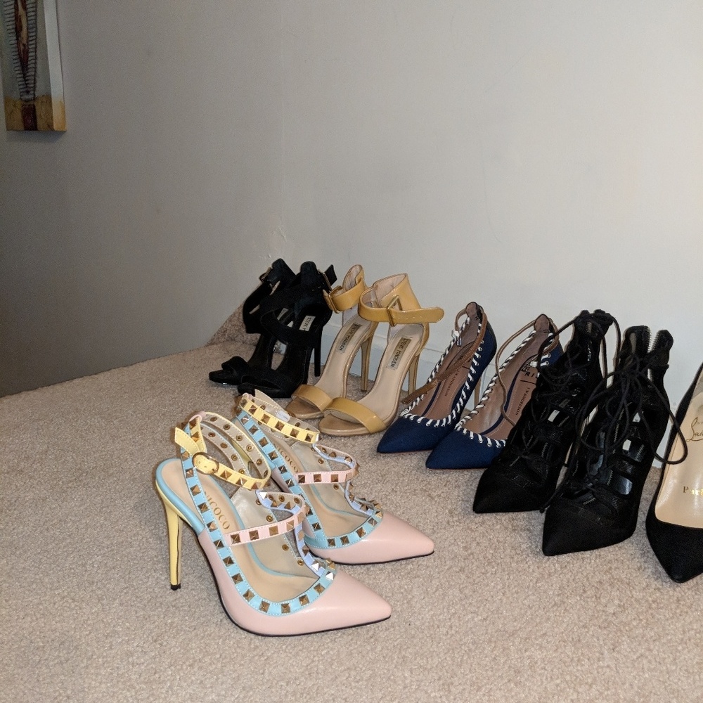 Cute multi color heels